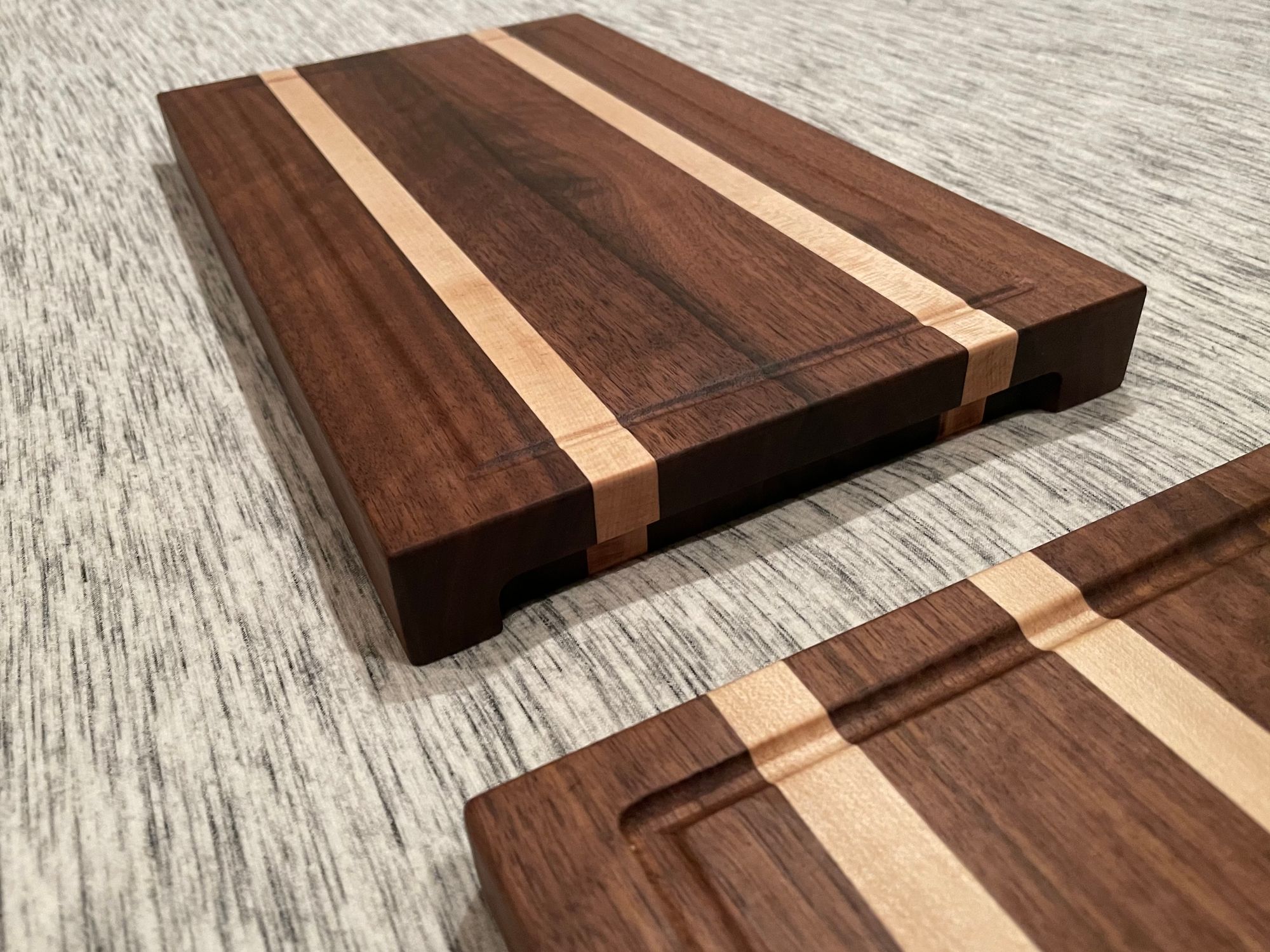 Walnut Cutting Boards with Maple Stripe